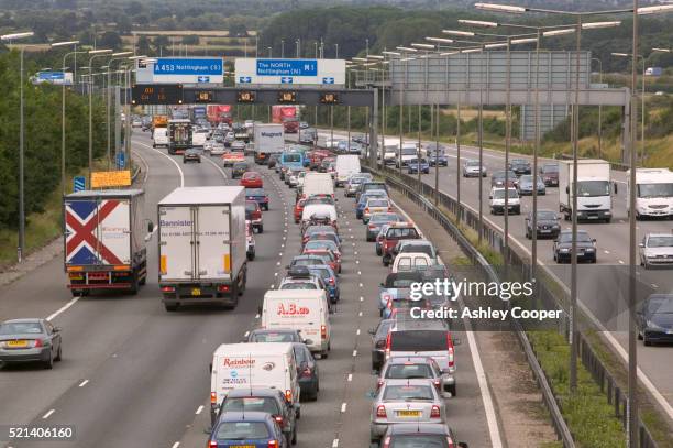 traffic jam on highway caused by accident - bottleneck stock pictures, royalty-free photos & images