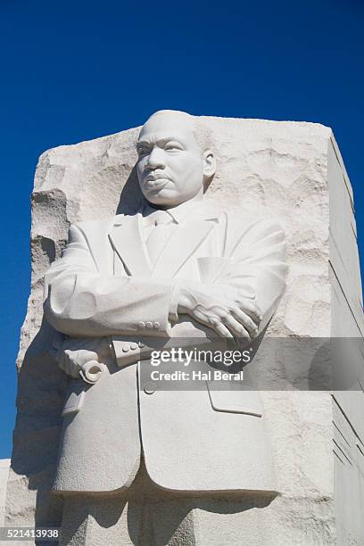 statue of dr. martin luther king junior - martin luther king jr memorial washington dc stock pictures, royalty-free photos & images