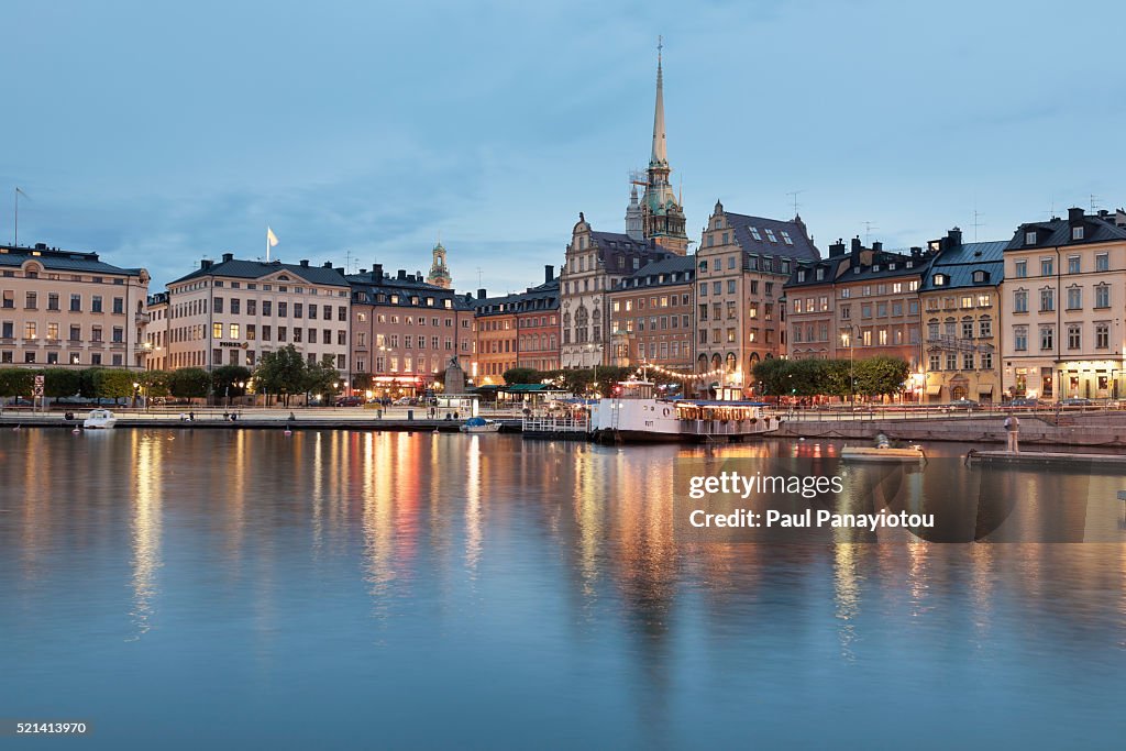 Gamla Stan at dusk. Stockholm, Sweden