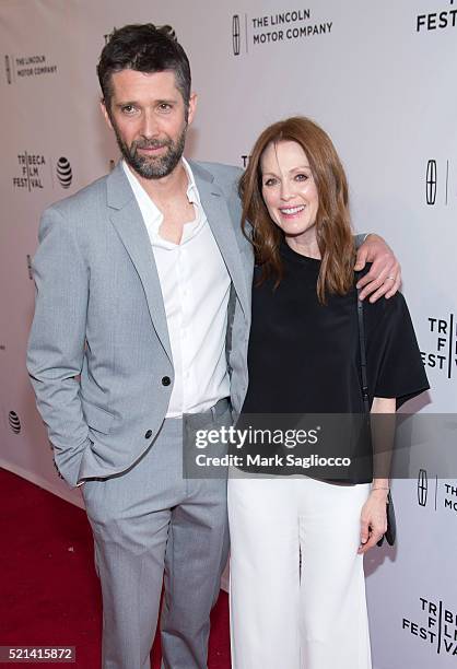 Writer/Director Bart Freundlich and Actress Julianne Moore attend the "Wolves" World Premiere during the 2016 Tribeca Film Festival at SVA Theatre on...