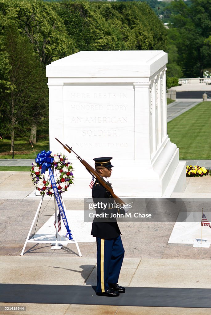 Sentinelle, tombe du Soldat inconnu, du cimetière National d'Arlington