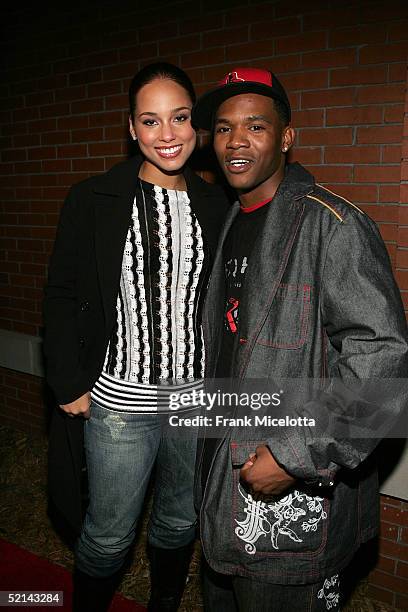 Singers Alicia Keys and Shawn Kane attend the Next House Hosts ESPN The Magazine - Party With Alicia Keys on February 4, 2005 in Jacksonville,...