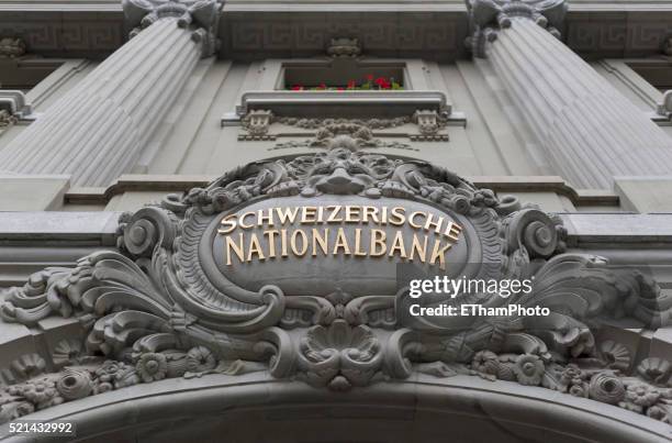 swiss national bank (snb) - zentralbank stock-fotos und bilder