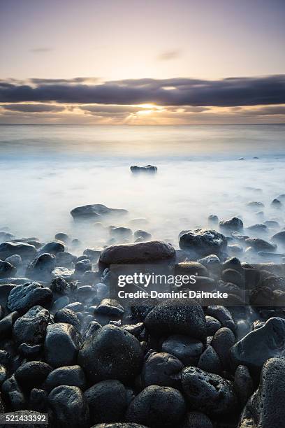 long exposure at coast - santa cruz de la palma stock pictures, royalty-free photos & images