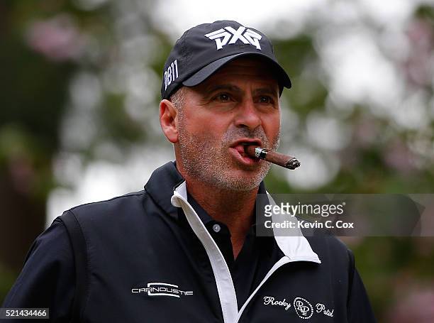 Rocco Mediate walks down the fourth hole during the first round of the Mitsubishi Electric Classic at TPC Sugarloaf on April 15, 2016 in Duluth,...