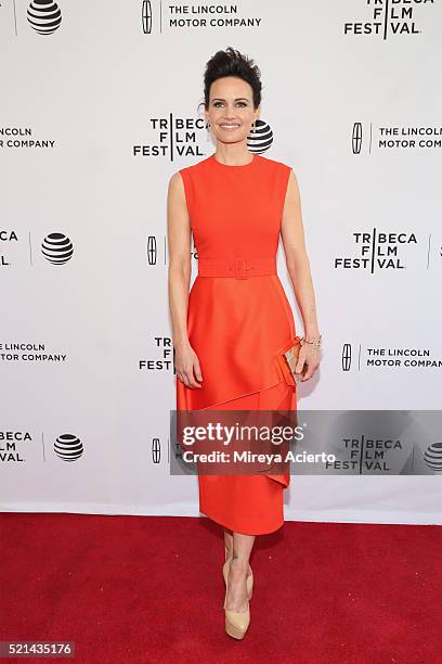 Actress Carla Gugino attends the 'Wolves' Premiere during 2016 Tribeca Film Festival at SVA Theatre on April 15, 2016 in New York City.