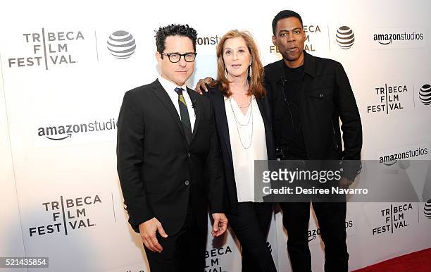 Director J.J. Abrams, Paula Weinsten and comedian Chris Rock attend Tribeca Talks Directors Series: J.J. Abrams with Chris Rock during the 2016...