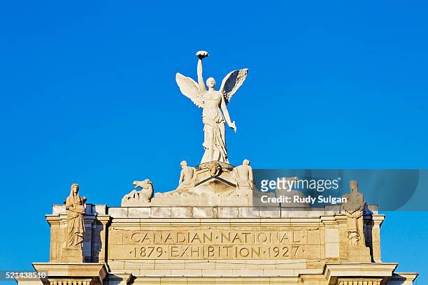princes' gate at canadian national exhibition in toronto - canadian national exhibition stock pictures, royalty-free photos & images