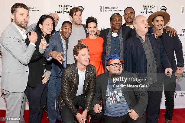 The cast and crew of the "Wolves" attend the premiere during the 2016 Tribeca Film Festival at SVA Theatre 1 on April 15, 2016 in New York City.