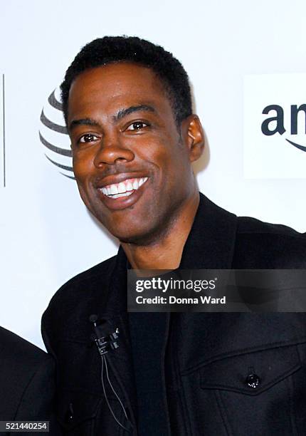 Chris Rock attends at the Tribeca Talks Director's Series: J.J. Abrams with Chris Rock during the 2016 Tribeca Film Festival at John Zuccotti Theater...