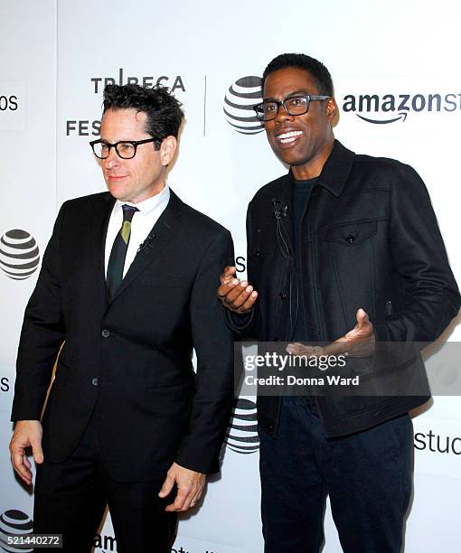 Abrams and Chris Rock attend at the Tribeca Talks Director's Series: J.J. Abrams with Chris Rock during the 2016 Tribeca Film Festival at John...