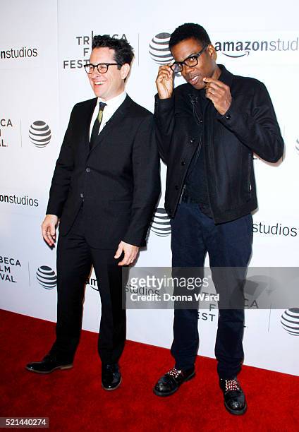 Abrams and Chris Rock attend at the Tribeca Talks Director's Series: J.J. Abrams with Chris Rock during the 2016 Tribeca Film Festival at John...