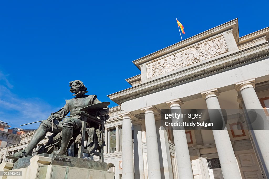 Diego Velazquez Memorial Outside the Museum del Prado