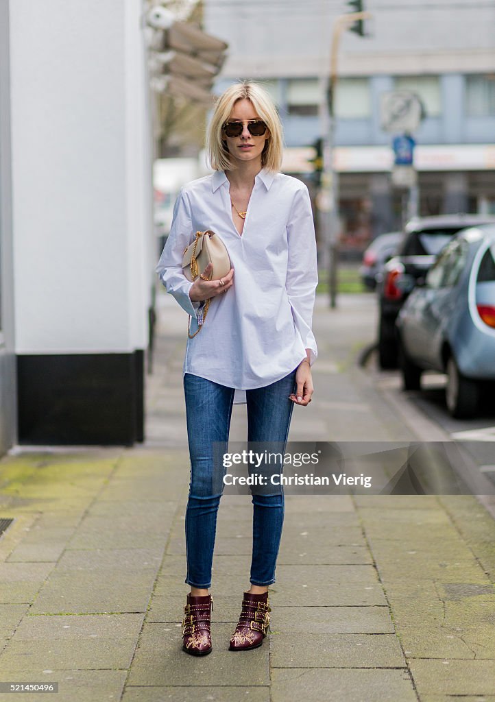 Street Style In Cologne - April, 2016