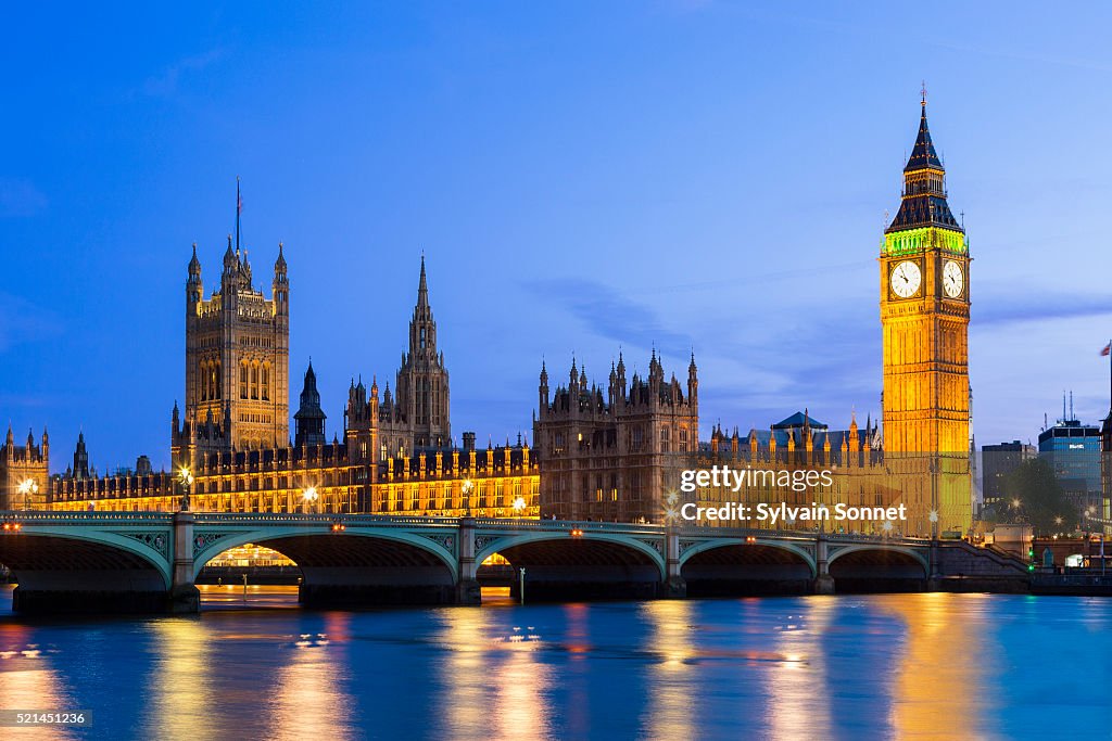 Big Ben and Britain's Houses Of Parliament.
