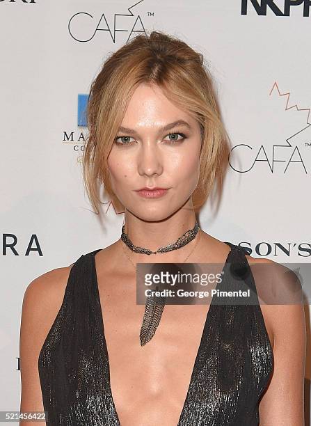 Karlie Kloss in Joe Fresh attends the 3rd Annual Canadian Arts And Fashion Awards held at the Fairmont Royal York Hotel on April, 2016 in Toronto,...