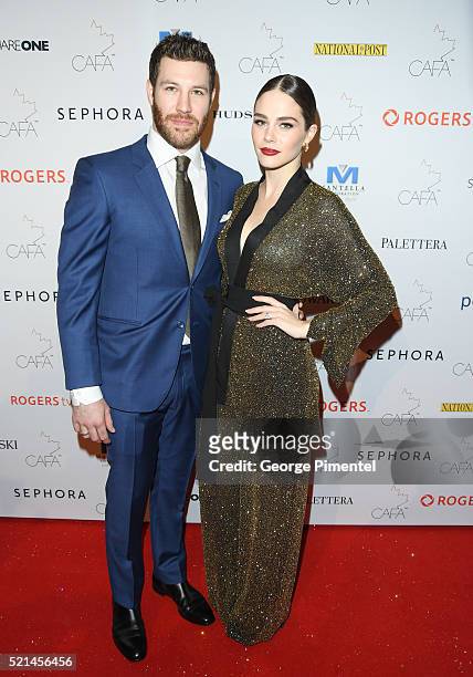Brandon Prust and Maripier Morin attend the 3rd Annual Canadian Arts And Fashion Awards held at the Fairmont Royal York Hotel on April, 2016 in...