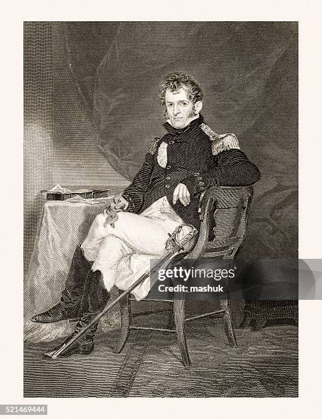 david porter , 19 century portrait - governor stock illustrations