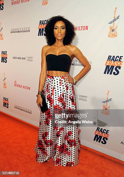 Actress Annie Ilonzeh attends the 23rd Annual Race To Erase MS Gala at The Beverly Hilton Hotel on April 15, 2016 in Beverly Hills, California.