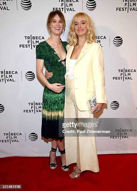 Mackenzie Davis and Caitlin Fitzgerald attend "Always Shine" Premiere - 2016 Tribeca Film Festival at Chelsea Bow Tie Cinemas on April 15, 2016 in...