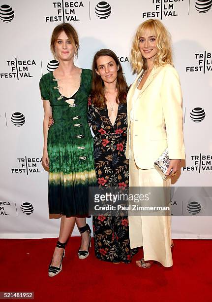 Mackenzie Davis, director Sophia Takal and Caitlin Fitzgerald attend "Always Shine" Premiere - 2016 Tribeca Film Festival at Chelsea Bow Tie Cinemas...