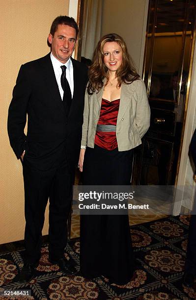 Film producer Tim Bevan and guest attend the Pre-Reception ahead of the annual "Evening Standard Film Awards 2005" at The Savoy on February 6, 2005...