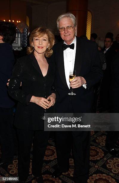 Actress Patricia Hodge and husband Peter Owen attend the Pre-Reception ahead of the annual "Evening Standard Film Awards 2005" at The Savoy on...