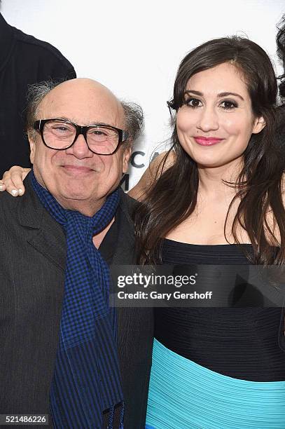 Director Danny DeVito and actress/producer Lucy DeVito of the film "Curmudgeons" attend the Shorts Program: New York Now during the 2016 Tribeca Film...