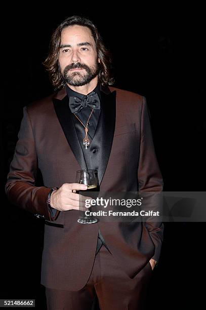 Dinho Diniz attends at 2016 amfAR Inspiration Gala Sao Paulo on April 15, 2016 in Sao Paulo, Brazil.