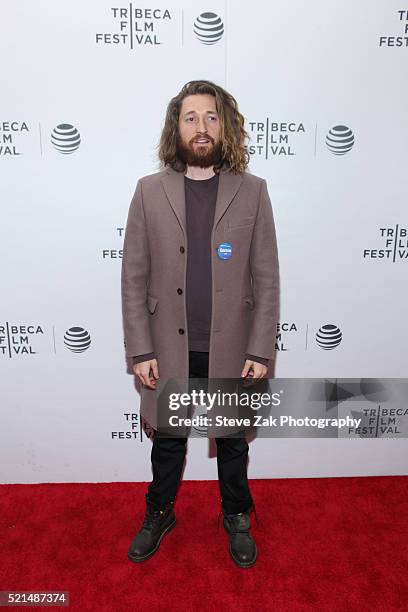 Lucas Neff attends "Fear, Inc." premiere during 2016 Tribeca Film Festival at Regal Battery Park 11 on April 15, 2016 in New York City.