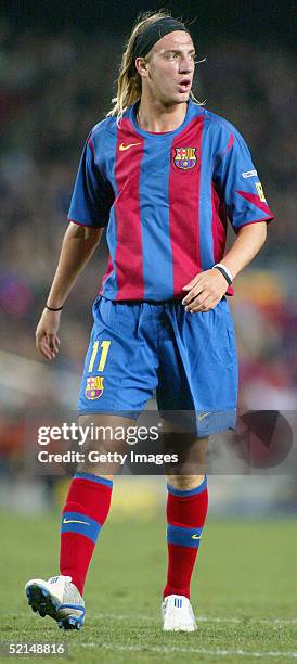 Barcelona's new Argentinian player Maxi Lopez in his first match for FC Barcelona, in the La Liga match between FC Barcelona and Atletico de Madrid...