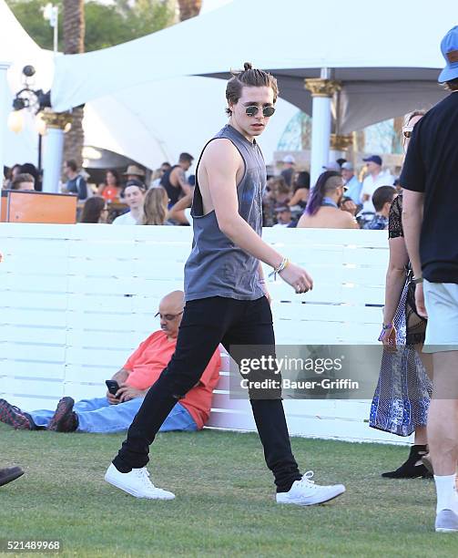 Brooklyn Beckham is seen at The Coachella Valley Music and Arts Festival on April 15, 2016 in Los Angeles, California.