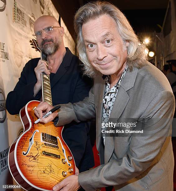 Singer/Songwriter Jim Lauderdale and Chusy of "Born in Bristol" attend the 2016 Nashville Film Festival - Day 2 at Regal Green Hills on April 15,...