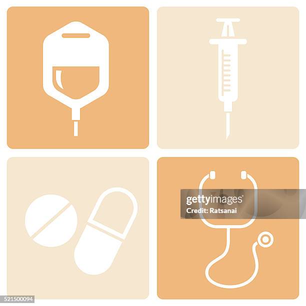 medical equipment - saline drip stock illustrations