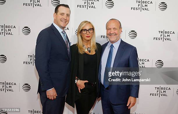 Ron Book , Lauren Book and Blair Burnes attend "Untouchable" Premiere during the 2016 Tribeca Film Festival at Chelsea Bow Tie Cinemas on April 15,...