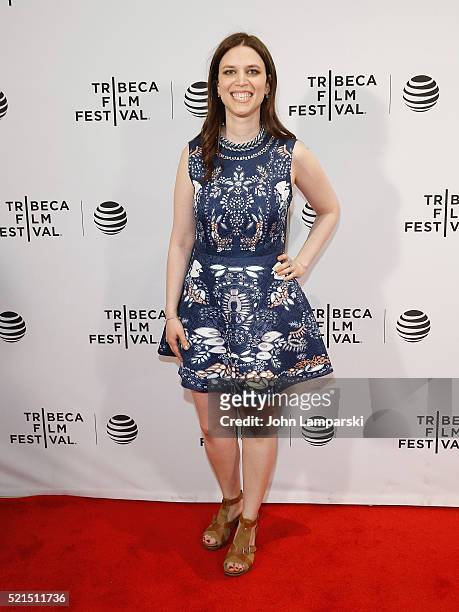 Sara Taksler attends "Tickling Giants" Premiere during the 2016 Tribeca Film Festival at Chelsea Bow Tie Cinemas on April 15, 2016 in New York City.