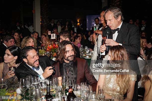 Dinho Diniz attends at 2016 amfAR Inspiration Gala Sao Paulo on April 15, 2016 in Sao Paulo, Brazil.