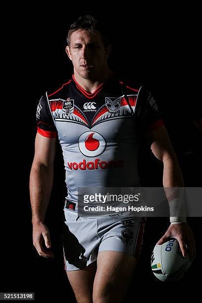 Ryan Hoffman of the Warriors looks on during the round seven NRL match between the Canterbury Bulldogs and the New Zealand Warriors at Westpac...