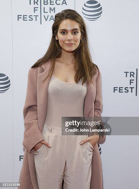 Caitlin Stasey attends "Fear, Inc." Premiere during the 2016 Tribeca Film Festival at Chelsea Bow Tie Cinemas on April 15, 2016 in New York City.