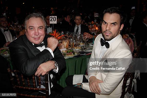 Sig Bergamin and Murilo Lomas attend at 2016 amfAR Inspiration Gala Sao Paulo on April 15, 2016 in Sao Paulo, Brazil.