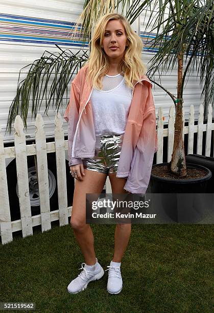 Singer Ellie Goulding poses backstage during day 1 of the 2016 Coachella Valley Music & Arts Festival Weekend 1 at the Empire Polo Club on April 15,...