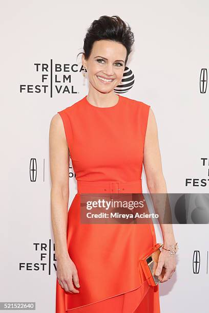 Actress Carla Gugino attends the "Wolves" premiere during 2016 Tribeca Film Festival at SVA Theatre on April 15, 2016 in New York City.