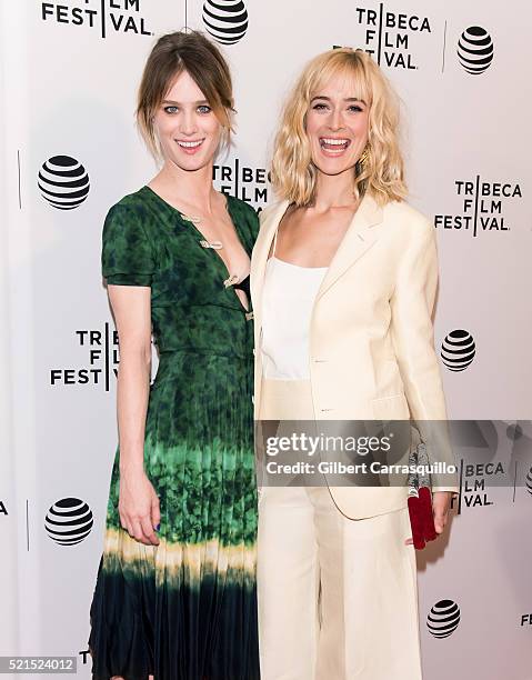 Mackenzie Davis and Caitlin FitzGerald attend 'Always Shine' Premiere during 2016 Tribeca Film Festivalat Chelsea Bow Tie Cinemas on April 15, 2016...