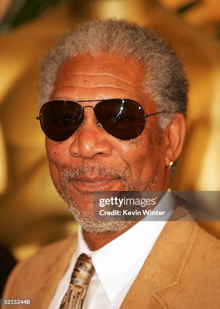 Actor Morgan Freeman arrives to the 77th Annual Academy Awards nominee luncheon at the Beverly Hilton Hotel on February 7, 2005 in Beverly Hills,...