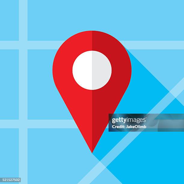 location marker icon flat - road vector stock illustrations