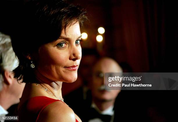 Actress Carey Lowell attends the Eighth Annual Red Ball at The Pierre Hotel February 7, 2005 in New York City.