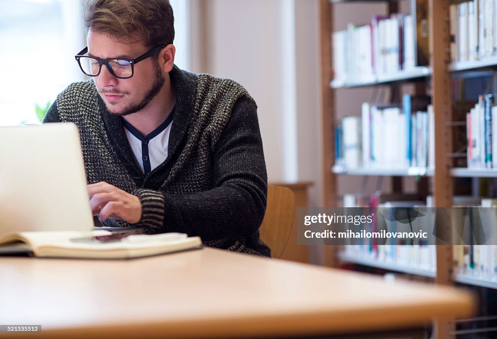 Young man at work