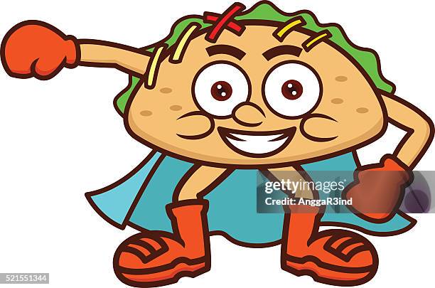 super taco - tortilla isolated stock illustrations