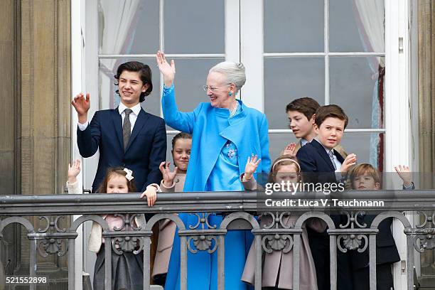 Queen Margrethe II of Denmark, Princess Josephine of Denmark, Princess Isabella of Denmark, Prince Vincent of Denmark, Prince Christian of Denmark,...