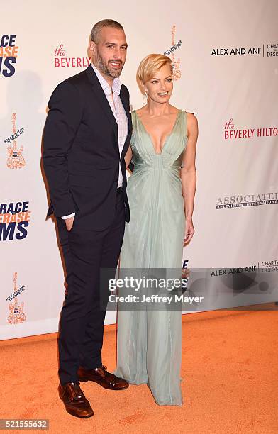 Actress Jaime Pressly and Hamzi Hijazi attend the 23rd Annual Race To Erase MS Gala at The Beverly Hilton Hotel on April 15, 2016 in Beverly Hills,...